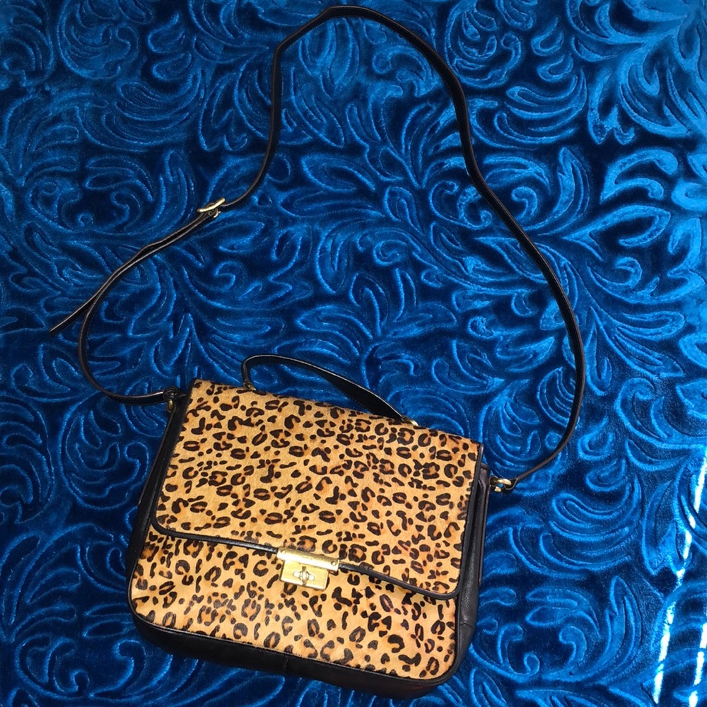 Fossil leopardprint calf hair Crossbody bag